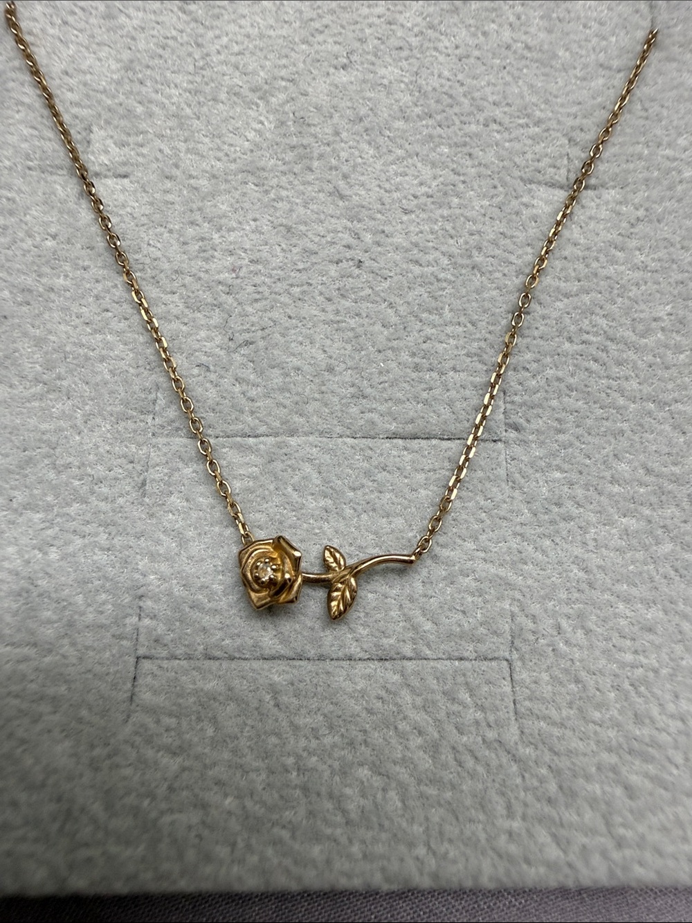 Local Eclectic 9k Gold Birth Flower Necklace - rose